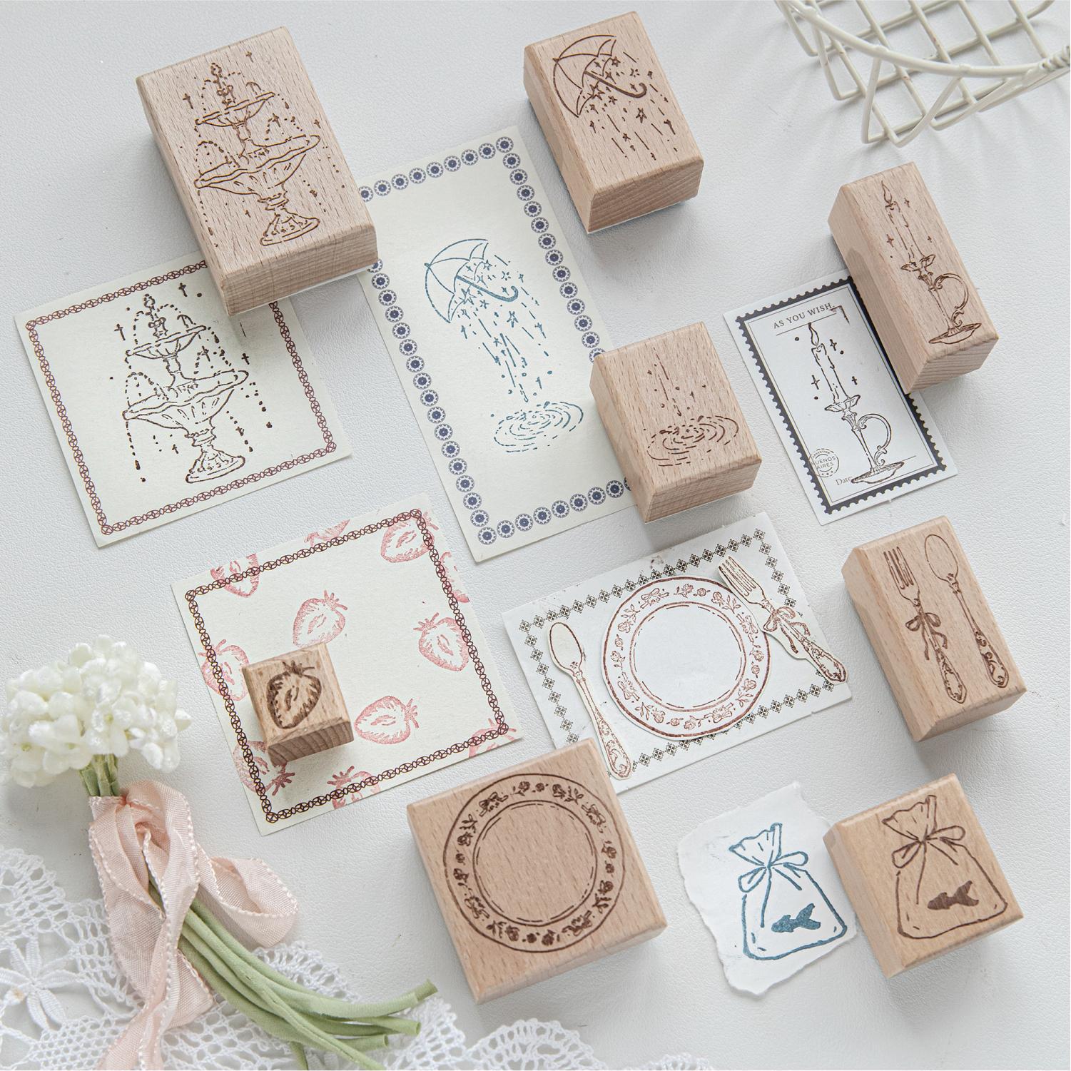 Candle Supplies In - Carimbo de Madeira com Design de
