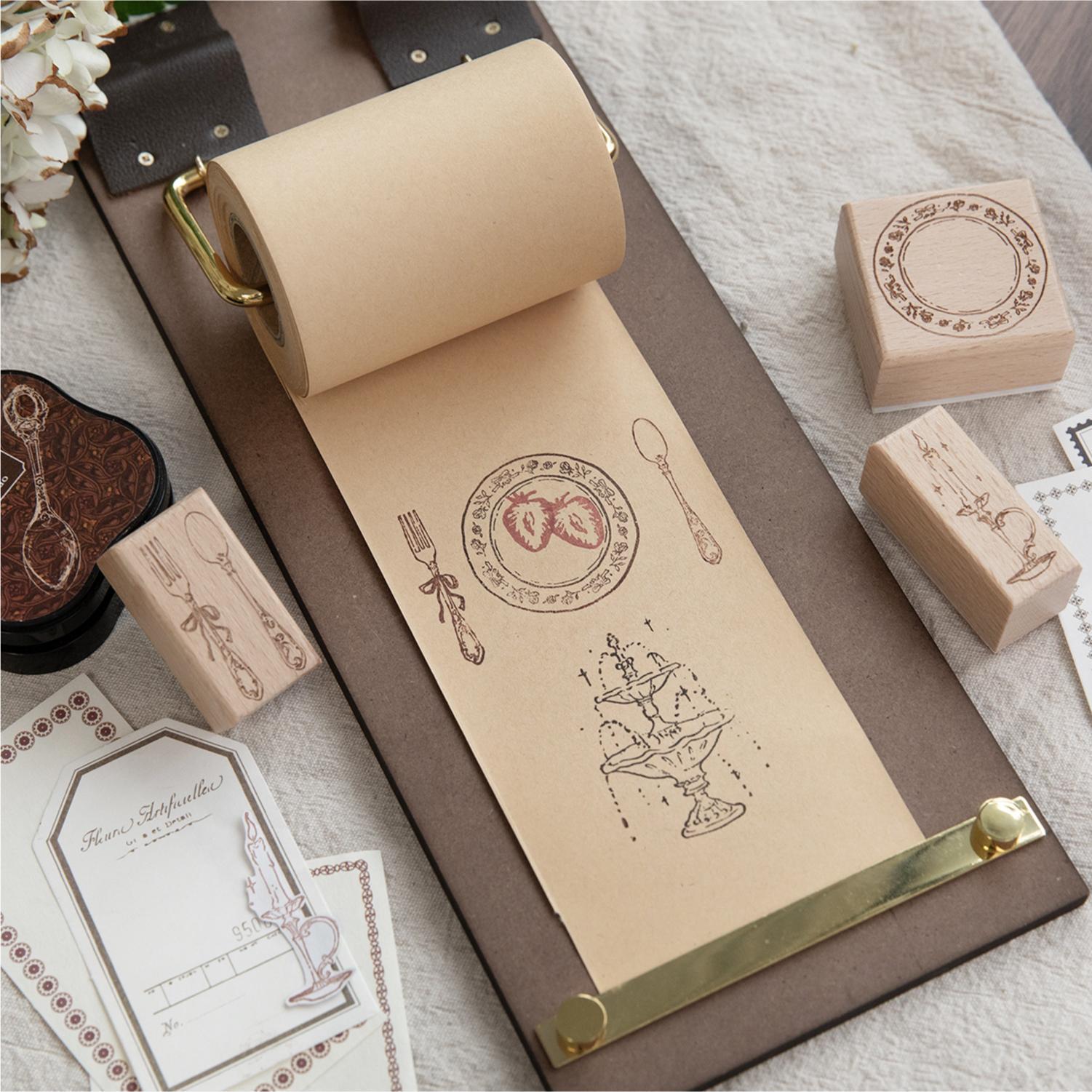 Carimbo de Madeira com Design  - Candle Supplies In avaliação e preço